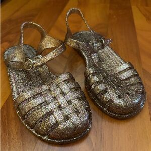 Old Navy Glittery Jelly Sandals Size 1 Big Girl
